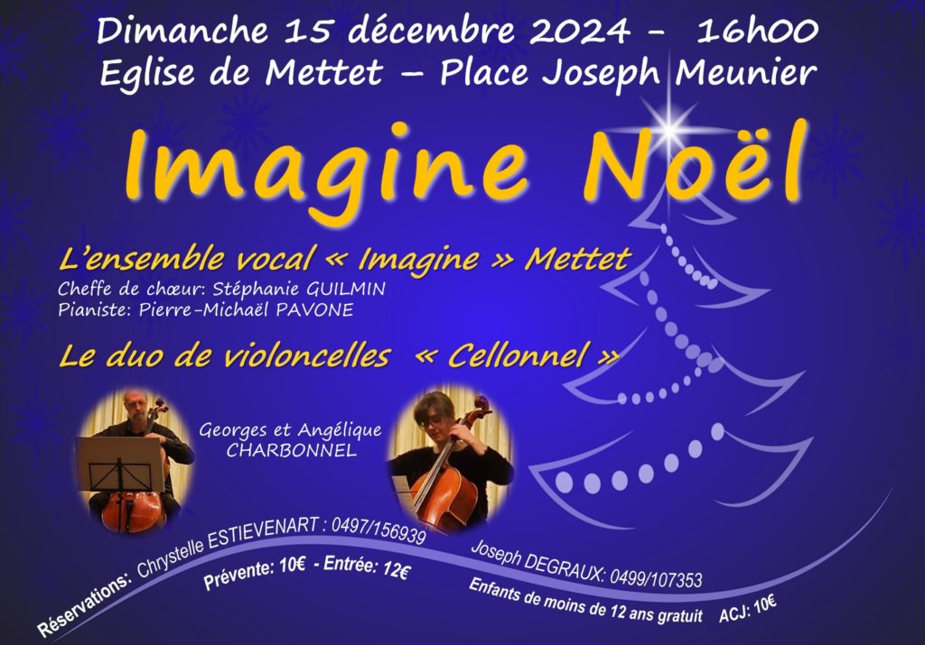 Affiche Noël 2024 Imagine et Cellonnel